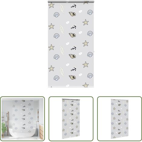 vidaXL Intimité salle de bain - Store enrouleur de douche avec cassette largeur du tissu 126 cm (1/5)