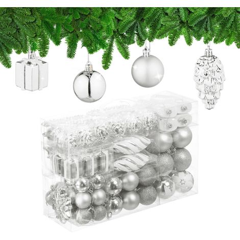 Juego de adornos para árbol de Navidad - 72 piezas, bolas y decoraciones
