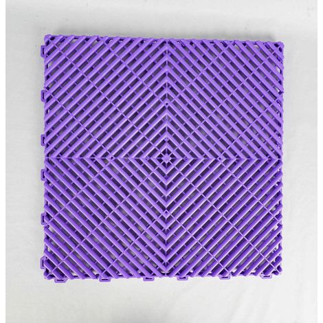 Baldosas modulares tipo puzle para suelos de garaje, taller y detailing (morado) (1/5)