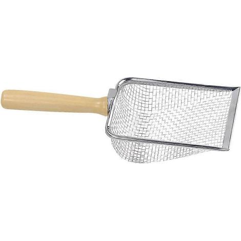 Chattière Métallique Râteau à Litière pour Chats, Pelle Profonde avec Tamis, Confortable pour Chaton, Accessoire d'Hygiène Féline (1/4)