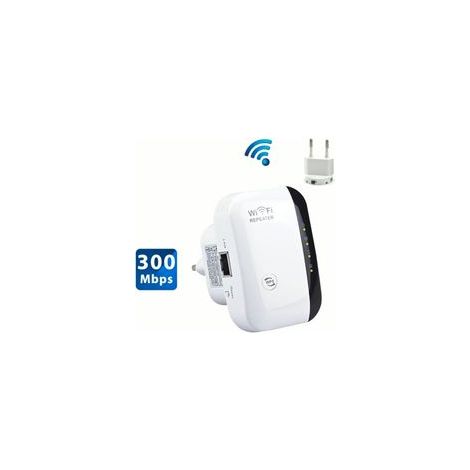 Amplificateur WiFi, Amplificateur Internet sans fil 2,4 G pour la Maison 300 Mbps Super boost Répéteur de Portée Wi-Fi Répéteur d'Amplificateur de signal WLAN, Configuration et couverture faciles (1/5)