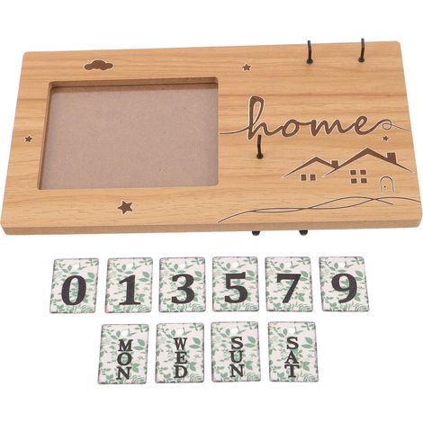 Cadre Photo de Croissance en Bois Beige Léger pour -né avec Cartes Numérotées, Souvenir Solide pour Séance Photo Bébé et Mémoire Familiale (1/5)