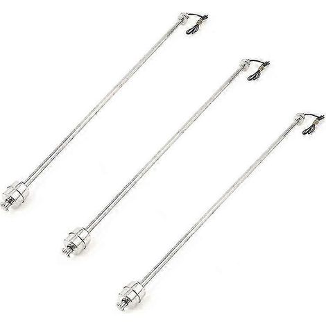 3 capteurs de niveau d'eau en acier inoxydable de 50 cm avec interrupteur à flotteur vertical (1/4)