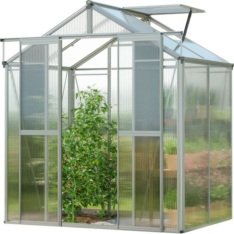 GFP Gewächshaus Picco 2 Aluminium-Rahmen 179 x 133 cm 6 mm Polycarbonat Platten