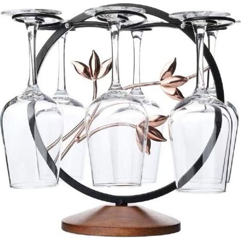 Support de séchage autonome en métal pour verres à vin, décoration de bar de cuisine, présentoir multifonction, support de rangement pour table (1/4)