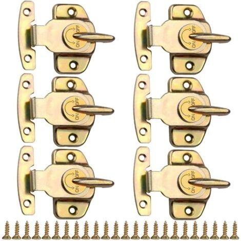 Schloss für Esstische – geeignet für Esstische, Schranktüren, Schubladen, Schränke usw. – 6er-Set, goldfarben (1/3)