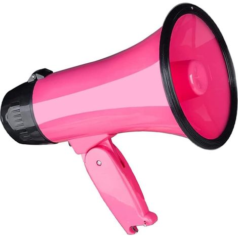 Haut-Parleur MéGaphone Compact 25 W PA MéGaphone - avec SirèNe IntéGréE, Enregistreur Vocal, Ouvre-Bouteille,Rose (1/5)