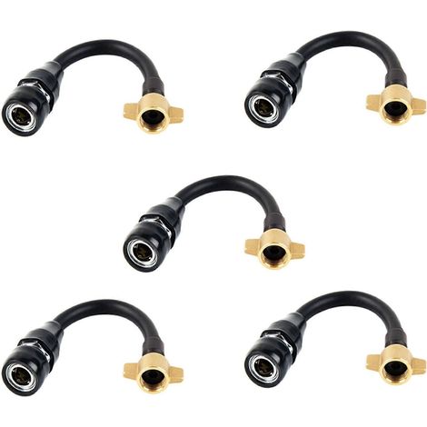 5 connecteurs d'entrée d'air pour réservoir de camion, tuyau de raccordement, souffleur de poussière, compatibles avec les réservoirs d'air des camions et remorques. (1/5)