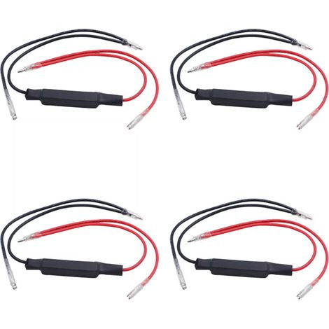 Ahlsen Señales de giro LED para motocicleta, paquete de 4, 12 V, indicador de señal de giro para motocicleta, adaptador de resistencia, solución de problemas de flash (10 W) (1/4)