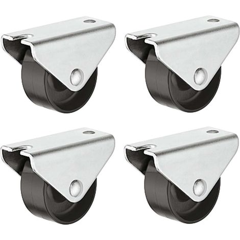 Cyclingcolors – Roulette fixe à platine à visser pour sols fragiles – Ø30mm – Capacité de charge 25kg – Anti rayure – Roue galet pour chariot de rangement
