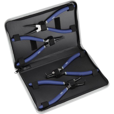 Juego de 4 alicates Seeger para arandelas 220 mm en bolsa de nylon ALYCO