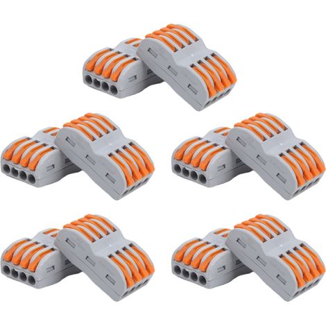 Connecteurs de fils compacts 10 pièces, bornier à levier SPL-4, raccord rapide à épissure, boîte de jonction électrique (1/5)