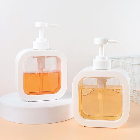 Distributeur Savon, Distributeur Savon Liquide avec éTiquette ImperméAble à l'eau, Distributeur Savon Cuisine (300ml+500ml) (1/5)