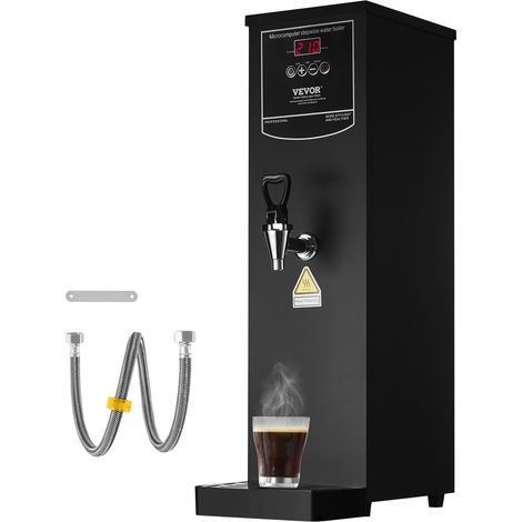 Distributeur d'Eau Chaude Électrique, Fontaine à Eau Chaude sur Réseau 15 L avec Débit 50 L/h, pour Café Thé Restauration Bureau, Bouilloire Électrique Commerciale Chauffe Rapide par Paliers (1/5)