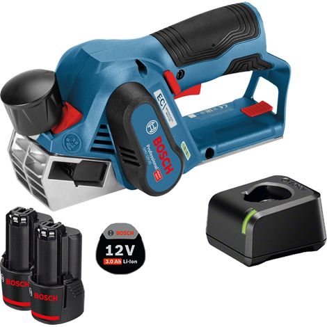 Bosch Akku-Hobel GHO 12V-20 12 V / 2x 3,0 Ah Akku + Ladegerät
