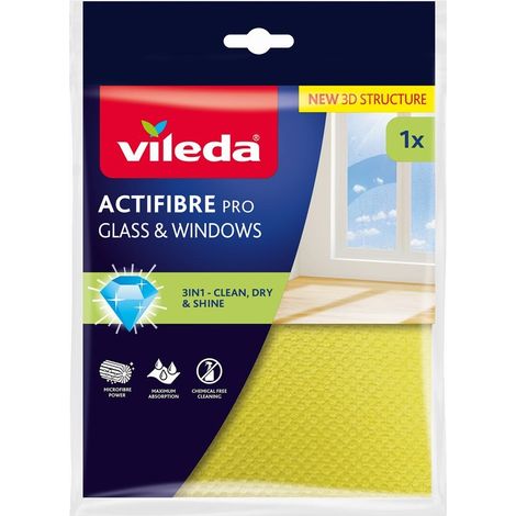 Chiffon pour vitres et fenêtres Vileda Actifibre Pro, 1 pièce (1/2)