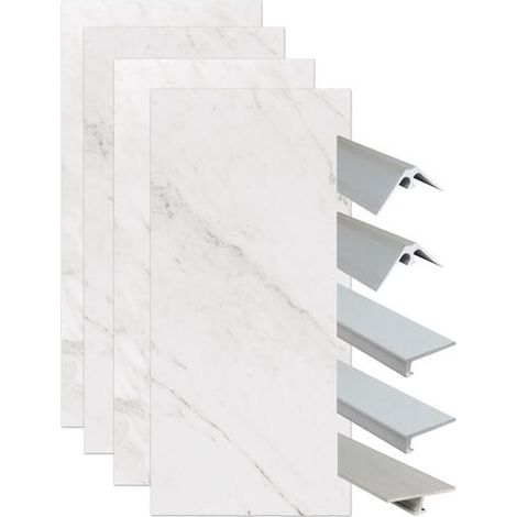 ONDEE - Kit instalación paneles murales nicho EVENA mármol gris 200cm perfil cromado (1/4)