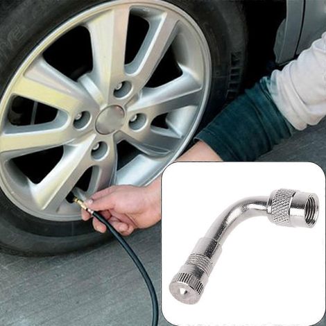 Rallonge de chambre à air coudée à 90° pour voiture et moto, adaptateur de valve, ADA (1/4)