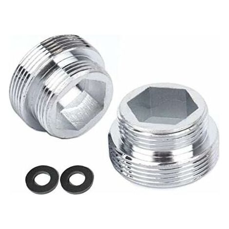 Adaptateur de robinet en métal massif pour robinet de cuisine (M24 vers M22) (1/4)