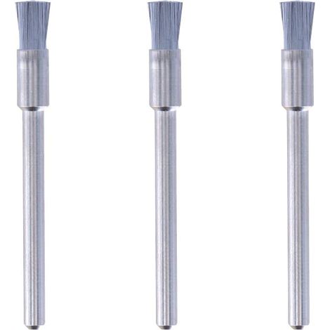 Dremel 443 Set di accessori per spazzole in acciaio al carbonio, 3 spazzole (3,2 mm) per pulire e rimuovere la ruggine dai materiali metallici (1/4)