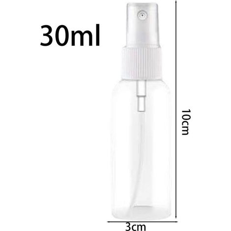 Packung mit 40 nachfüllbaren Mini-Sprühflaschen (30 ml) – Kunststoff – Für Alkohol, Körperpflegeprodukte, Flüssigkeiten, Kosmetika und Parfüm (1/5)