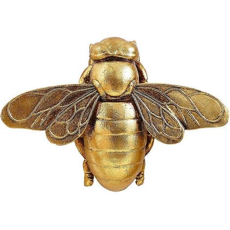 1 pièce, décoration murale artisanale en forme d'abeille dorée