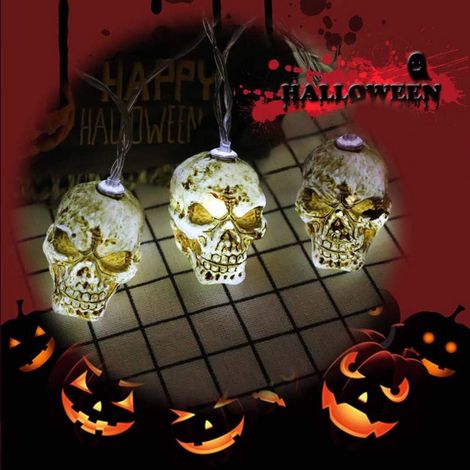 Guirlande Lumineuse Halloween - 20 Ampoules LED Blanc Chaud - 3 M - Étanche IP42 - Pour Décoration Intérieure Extérieure (1/5)