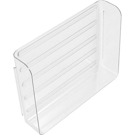 Stapelbare Aufbewahrungsbox für den Schreibtisch, transparenter Dokumentenorganizer an der Seite für Ordner und Notizbücher, ideal für Zuhause und Büro. (1/5)