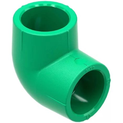 Raccordo curvo 90° in ppr femmina femmina serie tigris green Ø75 WAVIN