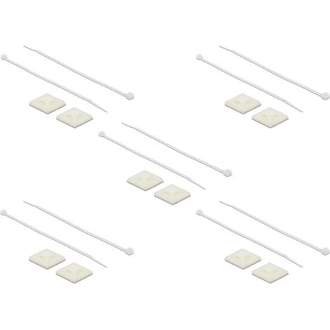 Befestigungssockel 30 x 30mm avec Kabelbinder L 200 x B 4,8mm Länge: 200 mm