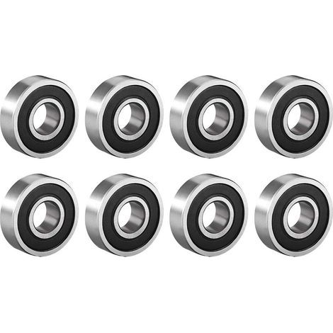 8 Stück Rillenkugellager 6000RS, zwei abgedichtete 10 x 26 x 8 mm Kohlenstoffstahl (1/4)