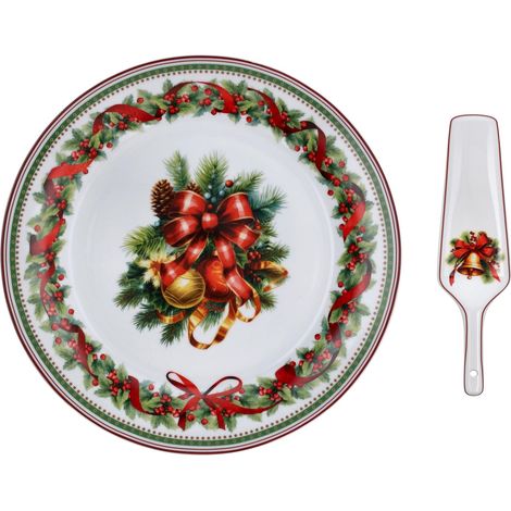 Assiette Arbre 25x21 cm Christmas Fairy Tale, Porcelaine, Multicolore