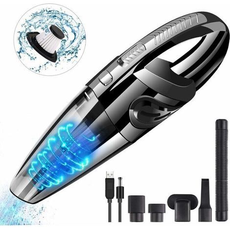 Aspirateur de voiture sans fil Home Car Aspirateur humide et sec à double usage Aspirateur à main portable haute puissance (noir-avec chargeur européen (1/5)