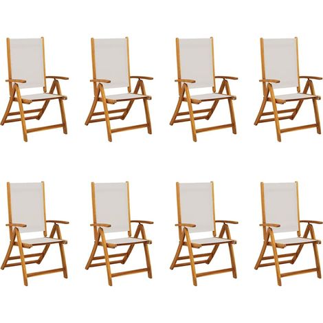Maison Exclusive - Klappstühle, 8-teilig, Massivholz Akazie und T (1/5)