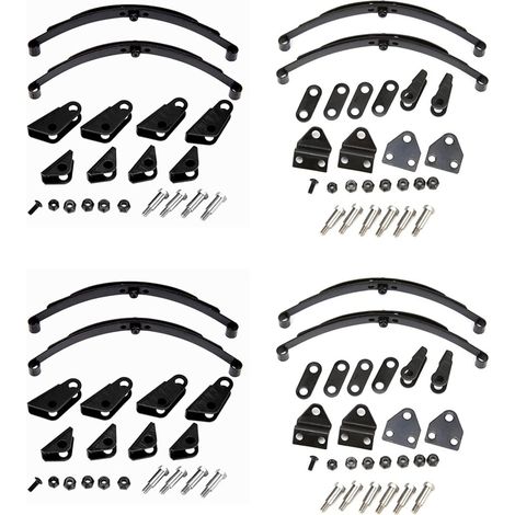 2X Barre d'acier de Suspension de Ressorts à Lames Durs et Arrière pour 1/14 Télécommandée Tracteur Remorque Mise à Niveau de Camion Pièces Accessoires
