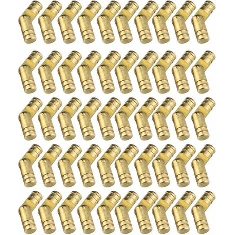 50 Pièces Mini Laiton Dissimulé Charnière, Charnières Meuble,nvisibles Charnières en T Charnière Cylindrique pour l'artisanat de Bricolage Boîte à Petits Meubles Hardware Box (1/4)