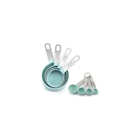 8-teiliges Messbecher- und Löffelset zum Kochen, Backen und Abmessen von flüssigen und festen Zutaten. – Crezuo (1/4)