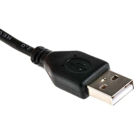 Câble USB RS PRO, USB-A mâle vers USB-A mâle, Noir, 1.8m ( Prix pour 1 ) (1/3)