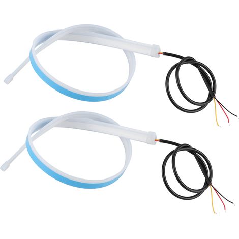 2 Pièces Feux de Jour LED Séquentiels Clignotants Souples Bande 60cm 23,6 Pouces (1/5)