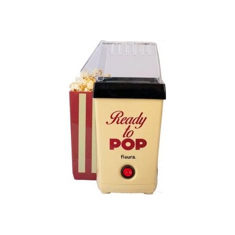 Macchina per Popcorn Ready to Pop 26.8x12.5x13 cm Crema Rossa Fisura