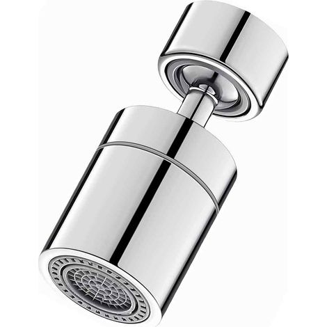 Wasserhahn-Luftsprudler, 360° schwenkbarer Küchenarmatur-Luftsprudler, 2 Modi, wassersparender Wasserhahn-Luftsprudler, für Küchen- und Badezimmerspülen (1/5)