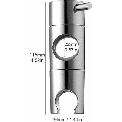 Support de pommeau de douche, support de pommeau de douche, rail de colonne montante de douche de remplacement pour supports de pommeau de douche, barre coulissante de support de pommeau de douche à h (1/3)