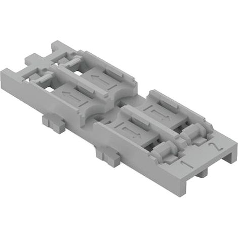 Adaptateur de fixation encliquetable pour rails de montage sans décharge de traction pour 2 connecteurs