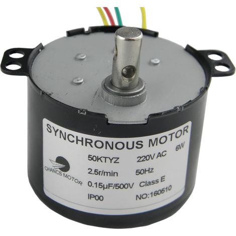 50KTYZ AC 220V Geared Motor 2.5RPM CW/CCW (Controlable) 6W Torque 25Kgf.cm Power Synchronous Gear Motor High Torque Barbecue (1/5)