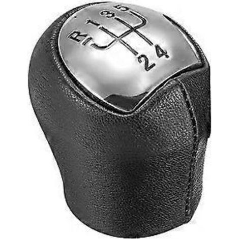Pomello del cambio a 5 rapporti in pelle cromata per Espace Kangoo Express Cabriolet (1/5)