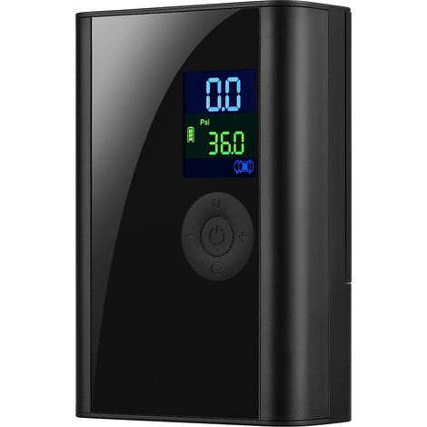 Digitale, tragbare Reifenluftpumpe, 150 PSI, wiederaufladbarer Luftkompressor mit voreingestelltem Druck – Typ 3 (D8) – Schwarz