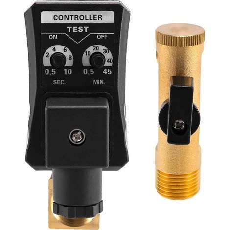 Électrovanne de purge automatique DN15 1/2 pouce avec minuterie électrique pour compresseur d'air (1/5)