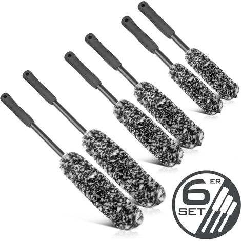 STAHLWERK Lot de 6 brosses pour jantes - Brosse de nettoyage pour voiture, brosse pour roues, brosse de lavage pour voiture (1/5)