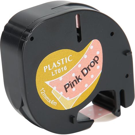 Ruban adhésif imprimable mignon, papier thermique rose pour étiqueteuse Dymo, rouleau 12mm, étiquettes de qualité pour machine à étiqueter. (1/5)