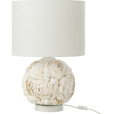 Lampe coquillage blanc élégance marine pour intérieur raffiné - Blanc coquillage naturel (1/4)